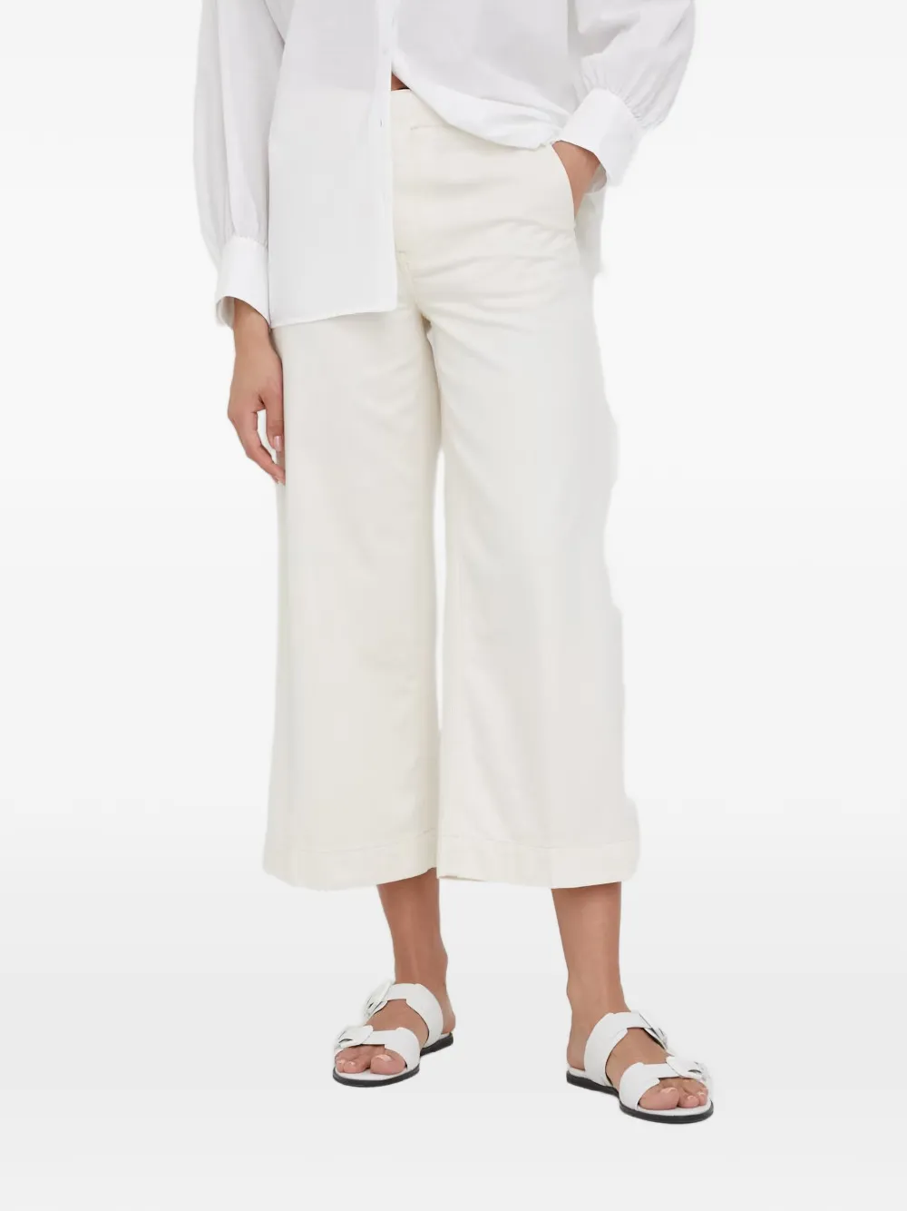 Drykorn cropped wide-leg trousers - Toni neutri