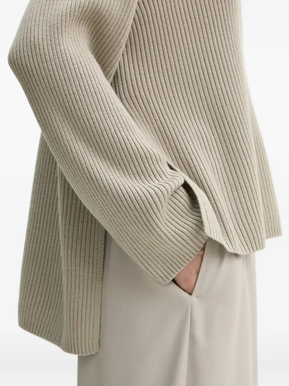 Drykorn Ribbed Turtleneck Sweater In Neutral