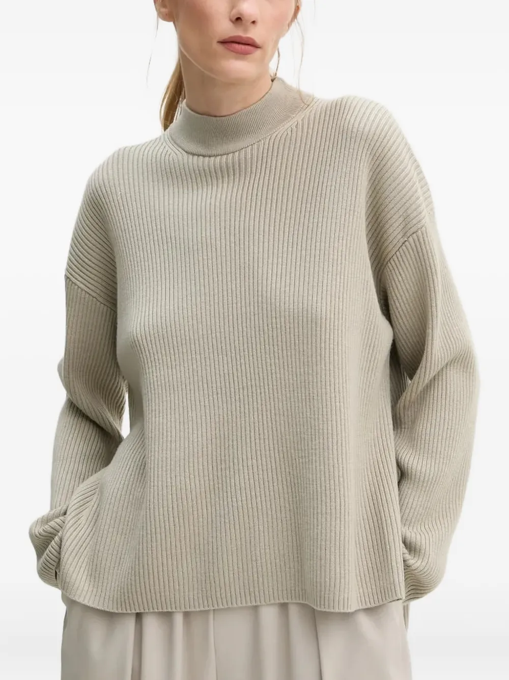 Drykorn Ribbed Turtleneck Sweater In Neutral