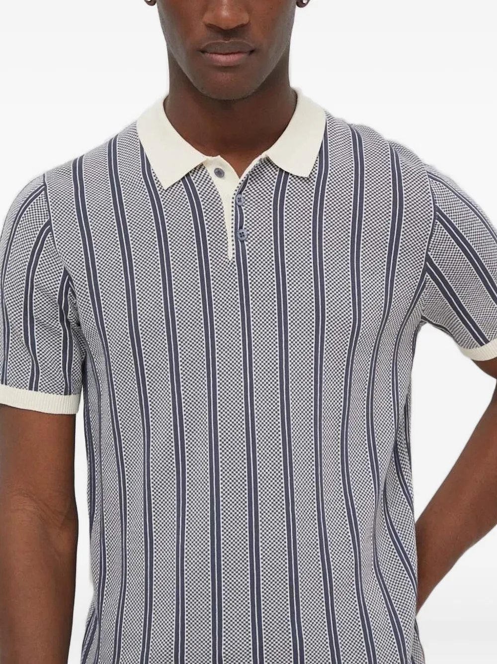 Drykorn Gestreept poloshirt Beige