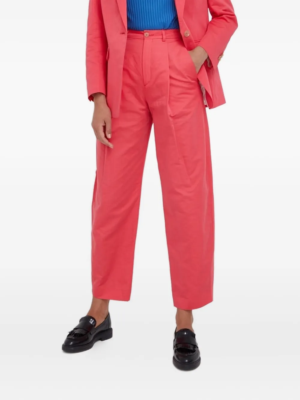 Drykorn Broek met geplooide zak Roze