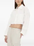 Drykorn linen cropped shirt - White