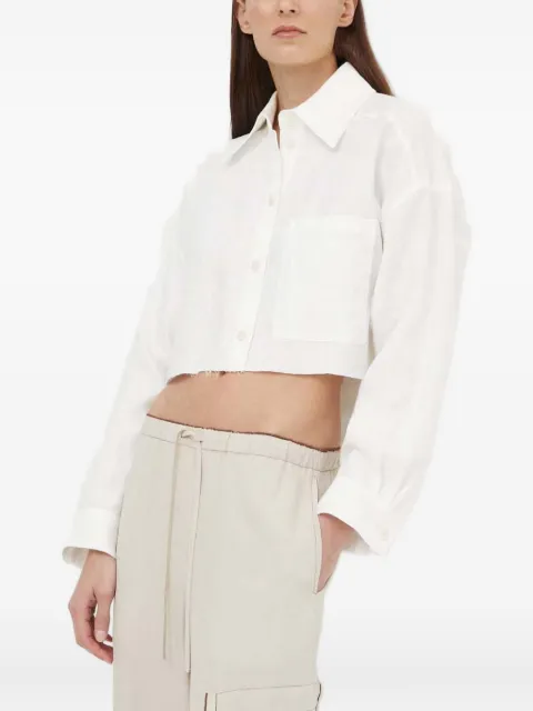 Drykorn linen cropped shirt
