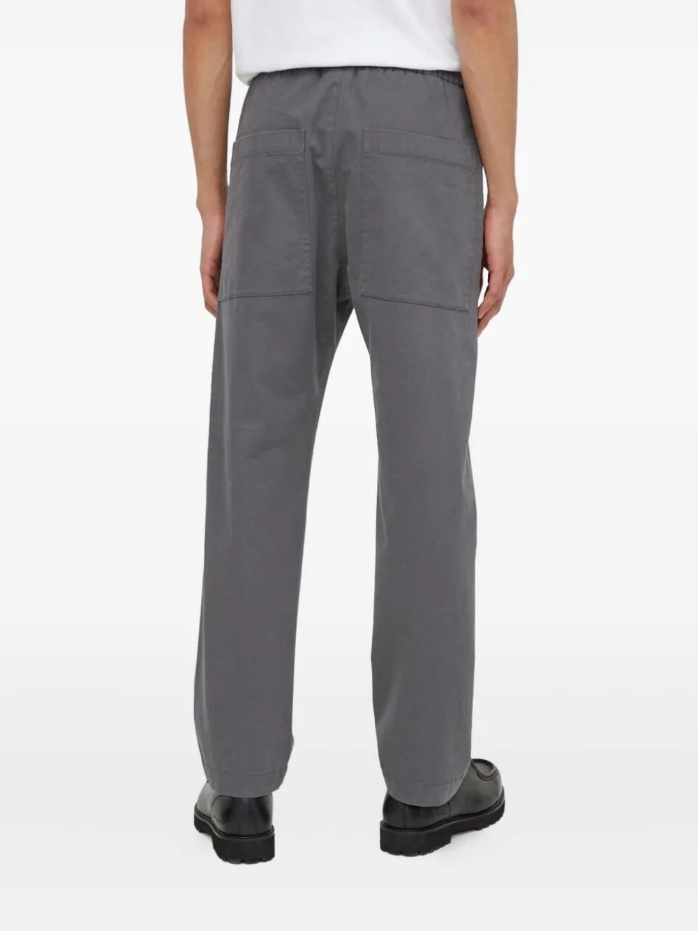 Drykorn Broek met elastische taille en zijzak - Grijs