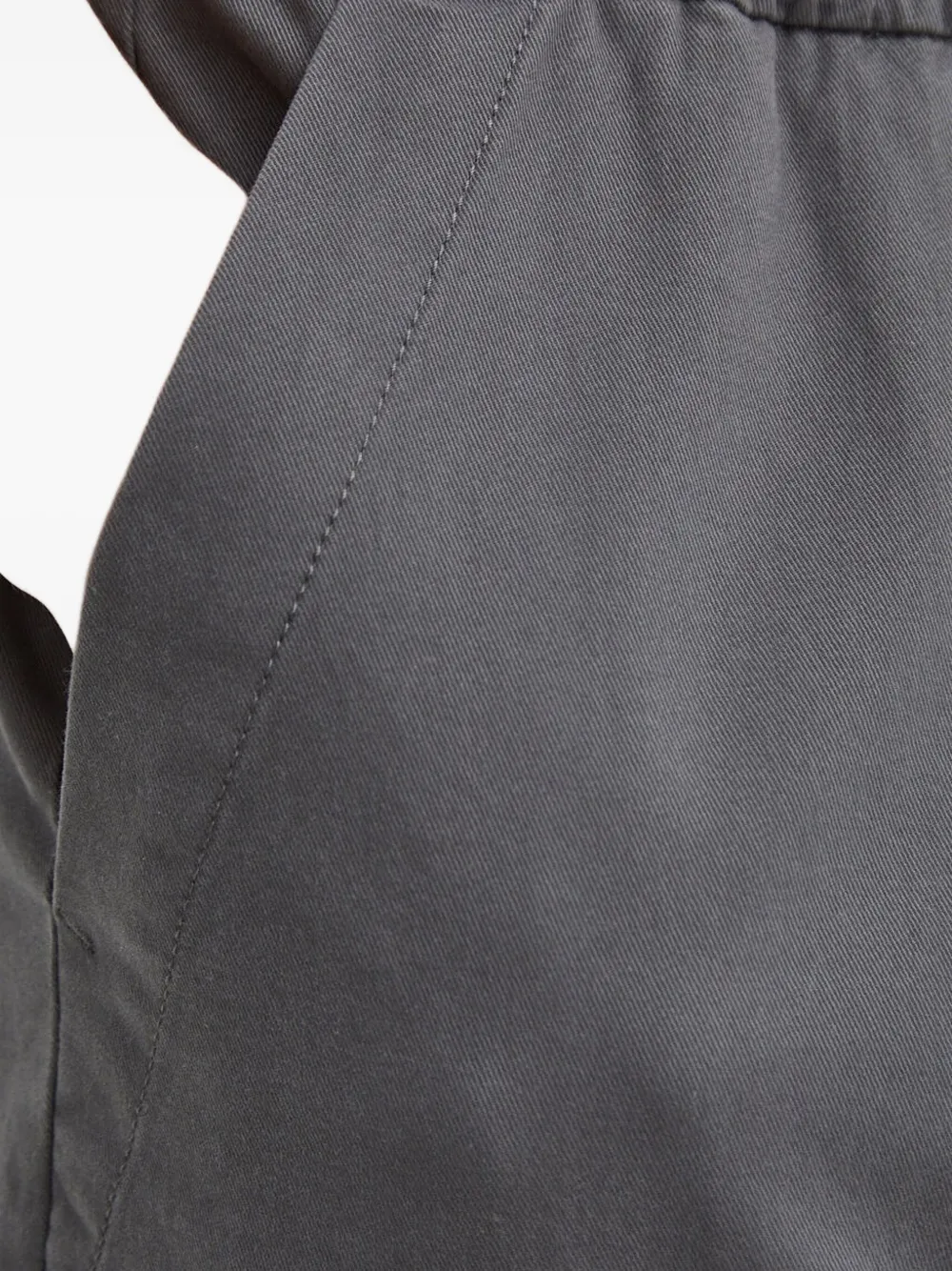 Drykorn Broek met elastische taille en zijzak Grijs
