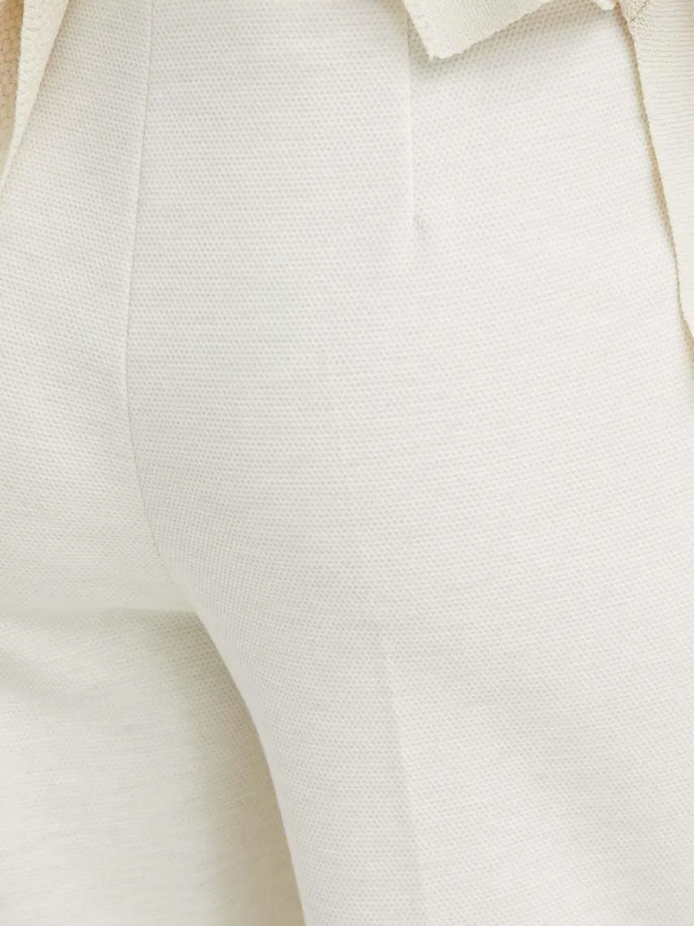 Drykorn Gebreide broek met wijde pijpen - Wit