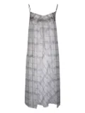 Vince plaid midi dress - White