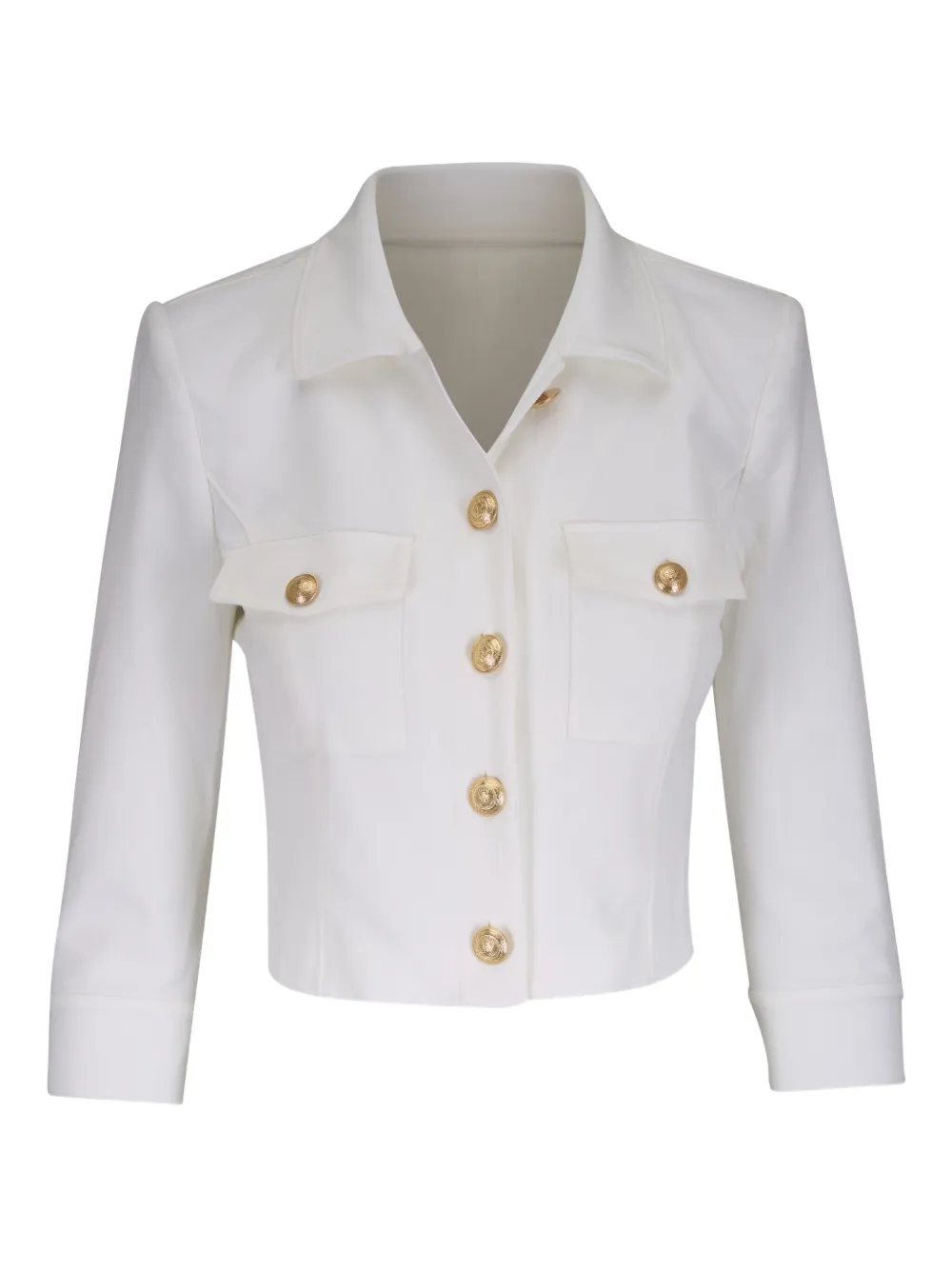 Kumi button-fastening jacket