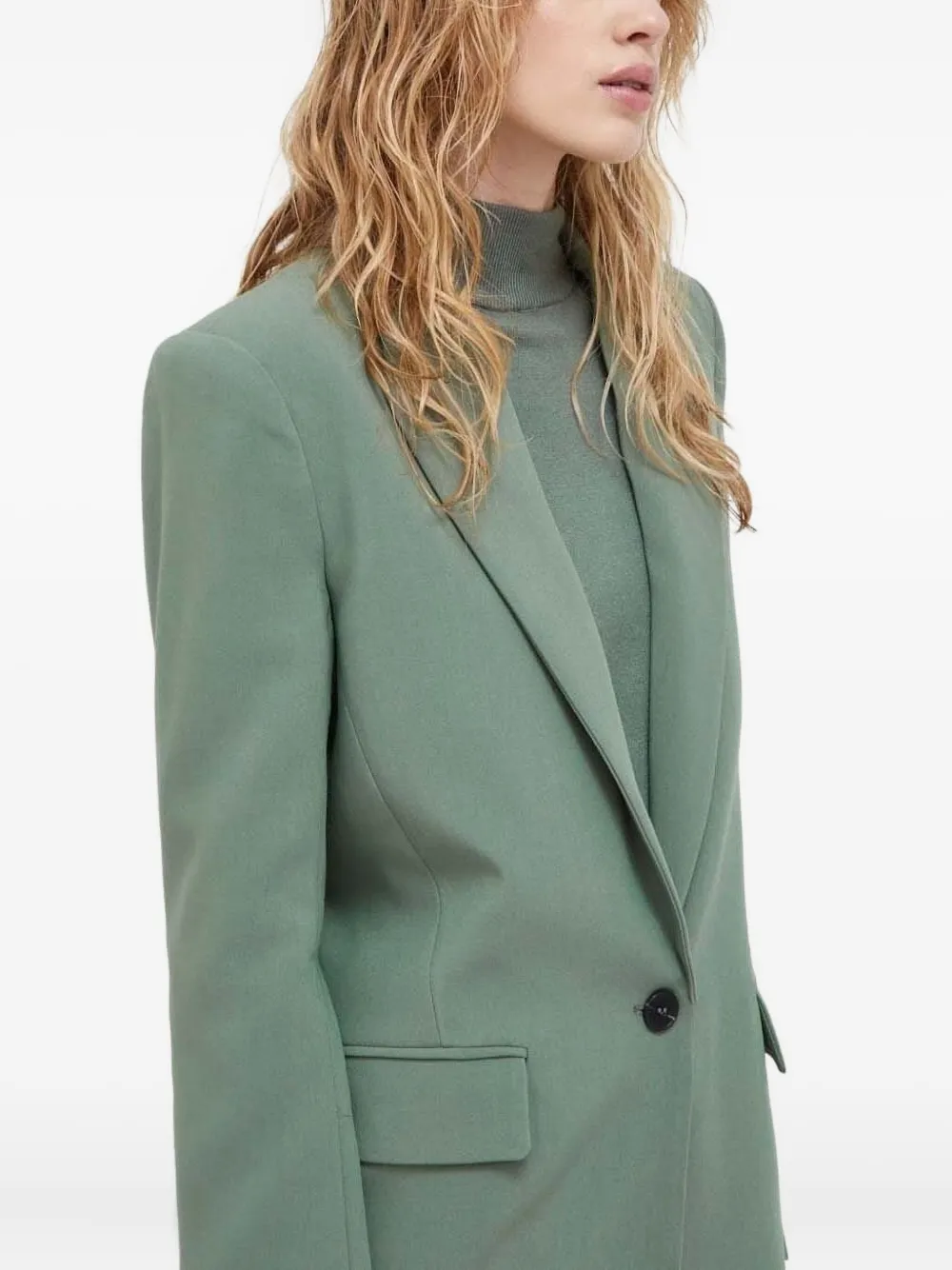 Bruuns Bazaar Single-button Notched-lapel Blazer In Green