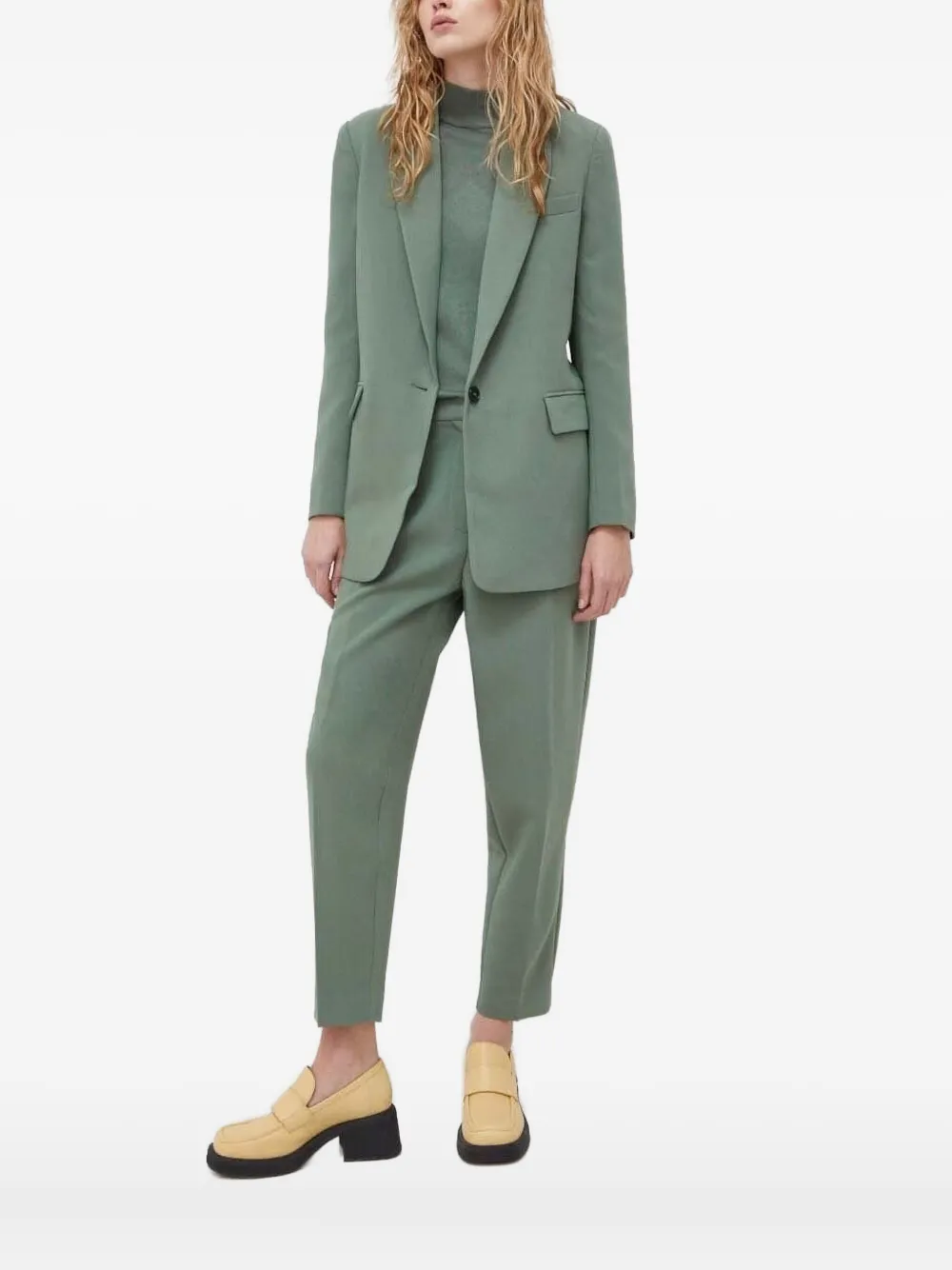 Bruuns Bazaar Single-button Notched-lapel Blazer In Green