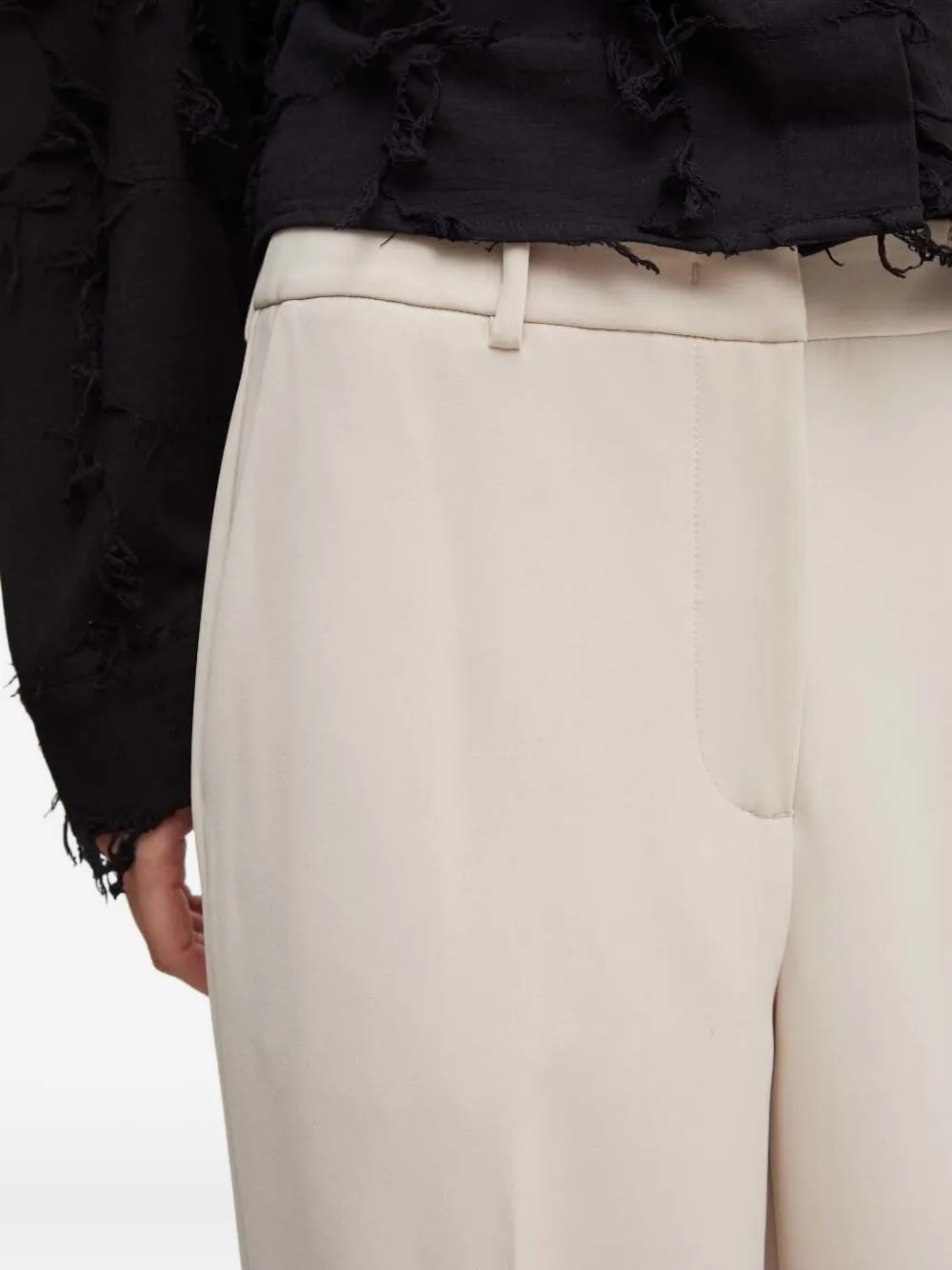 Bruuns Bazaar Pleated Wide-leg Trousers In Neutral