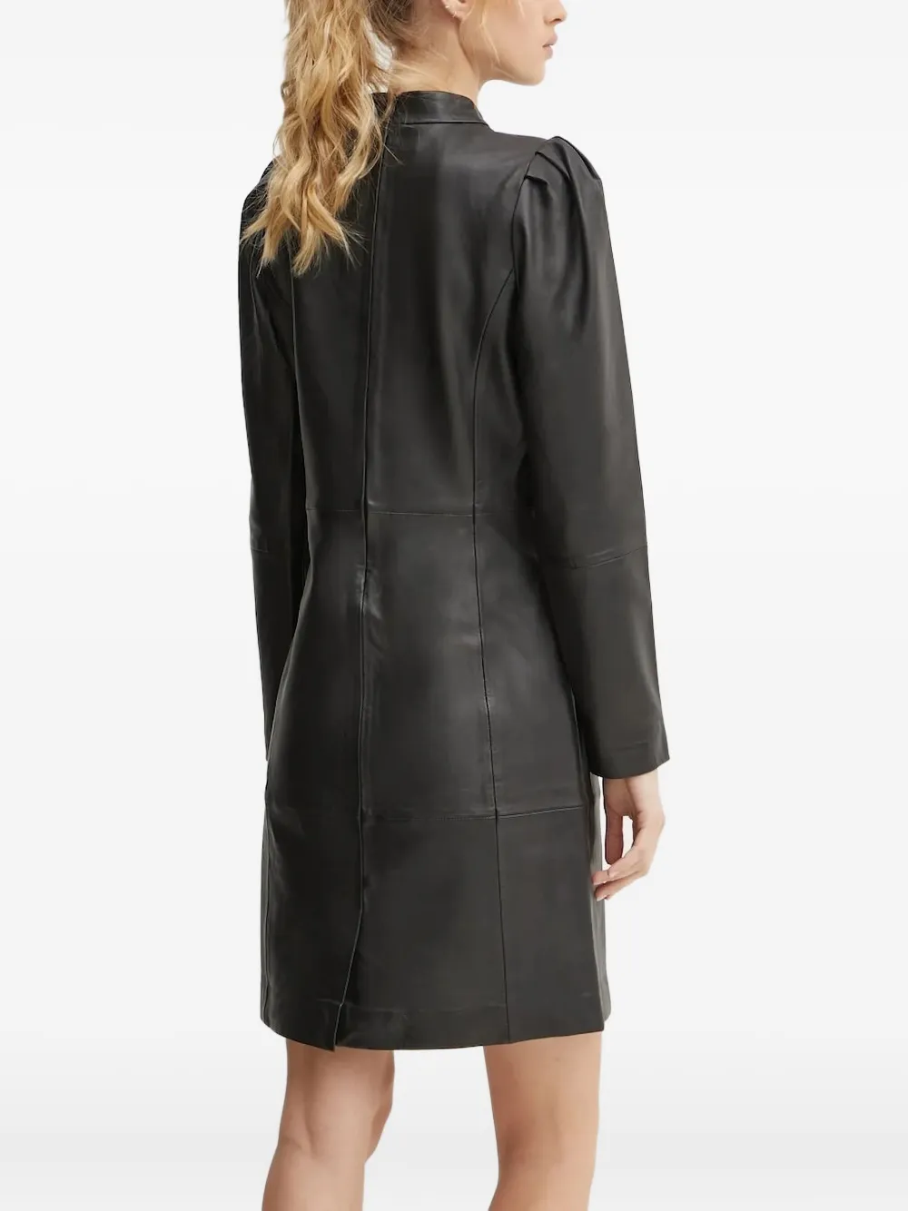 Bruuns Bazaar leather mini dress - Zwart