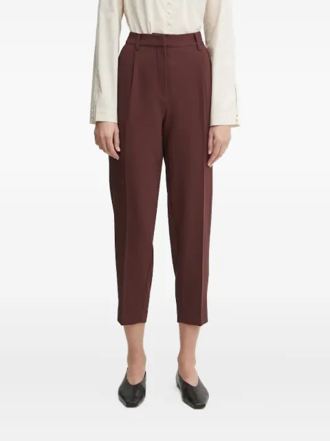 Bruuns Bazaar pleated-front cropped-leg trousers