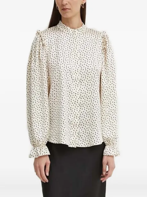 Bruuns Bazaar blusa estampada con volantes