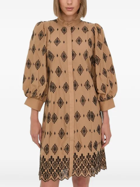 Bruuns Bazaar embroidered puff-sleeve mini dress