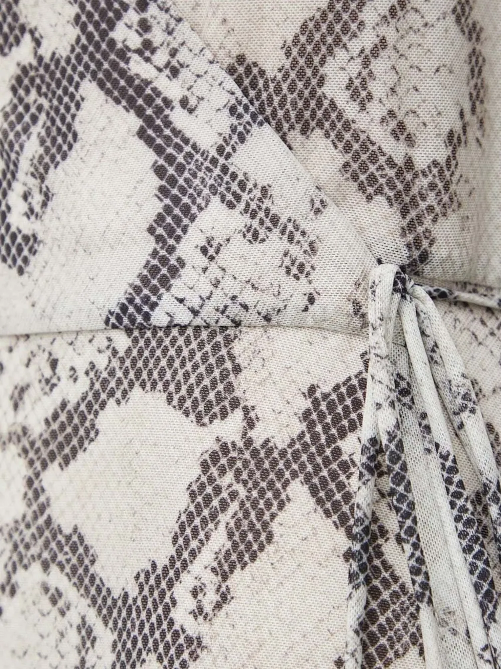 Bruuns Bazaar Snakeskin-print Wrap Midi Dress In Neutral