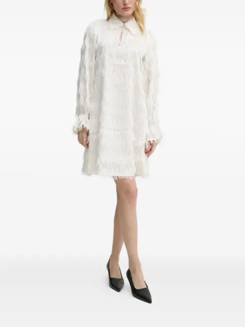 Bruuns Bazaar fringe-trimmed collared mini dress