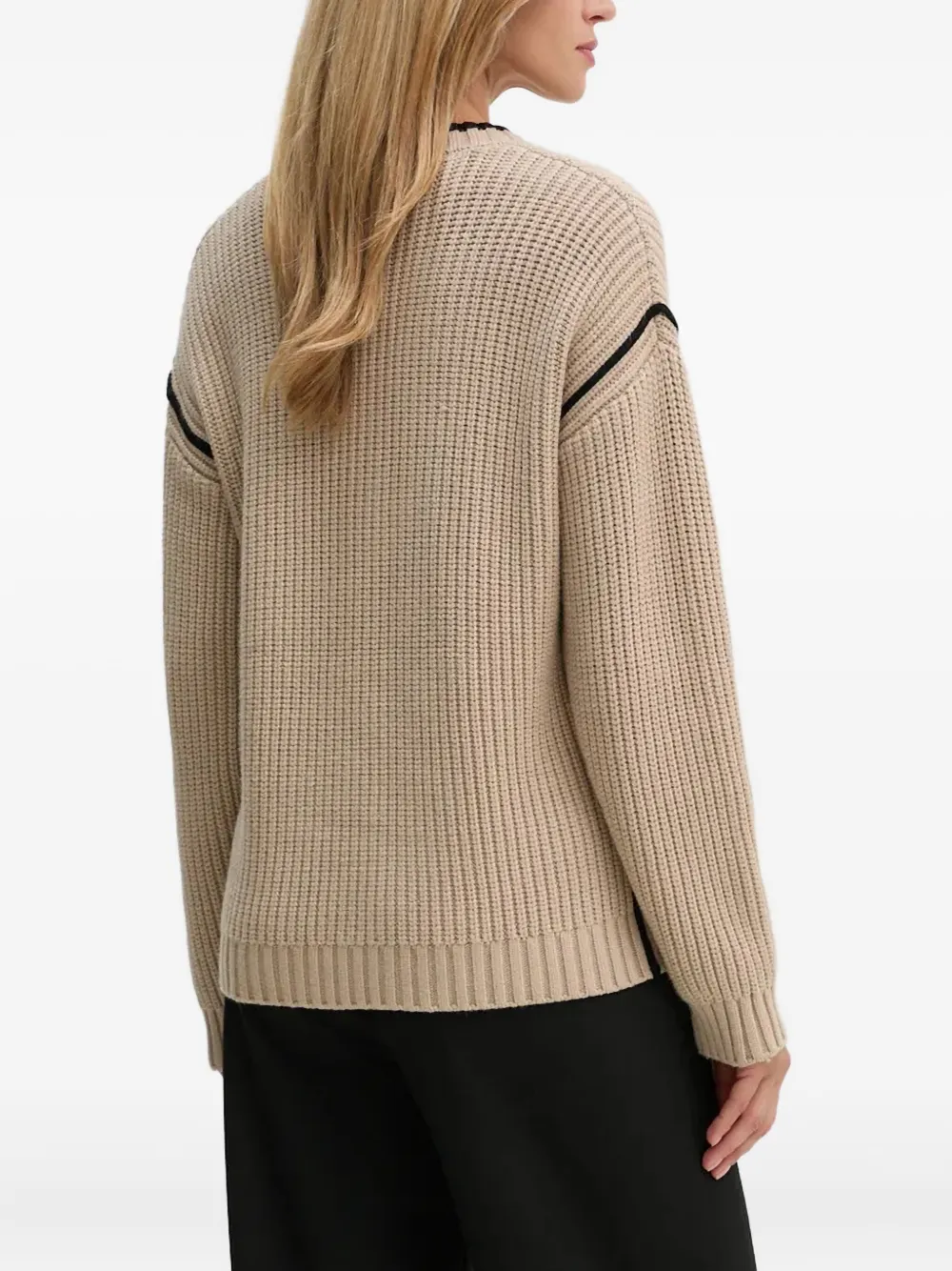 Bruuns Bazaar Ribgebreide trui Beige