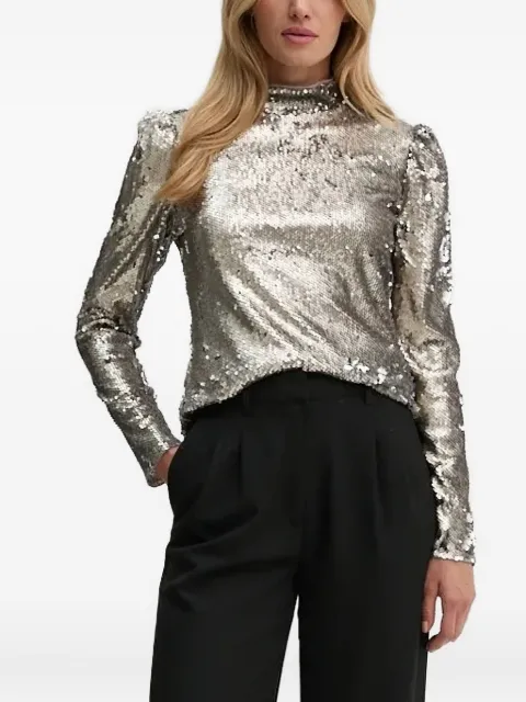 Bruuns Bazaar sequin turtleneck blouse