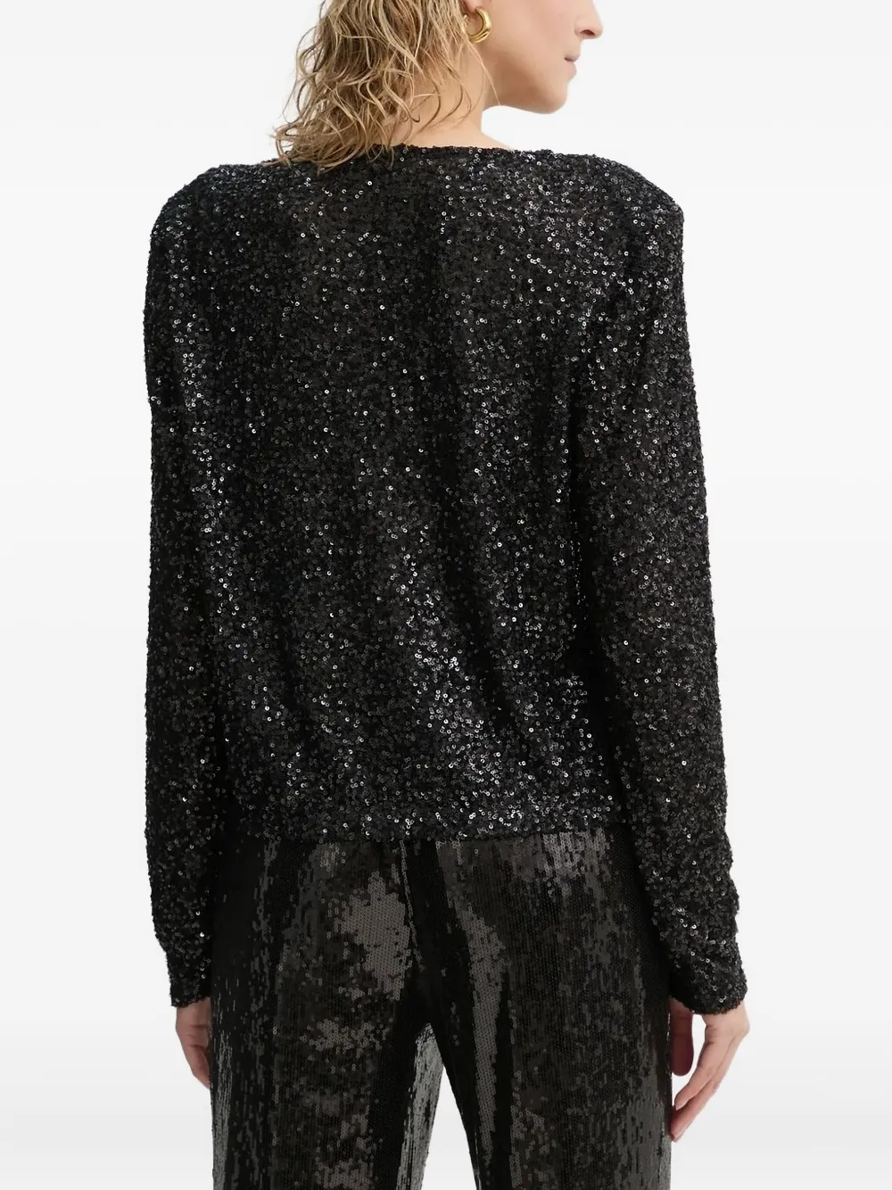 Bruuns Bazaar embellished long-sleeve blouse - Zwart