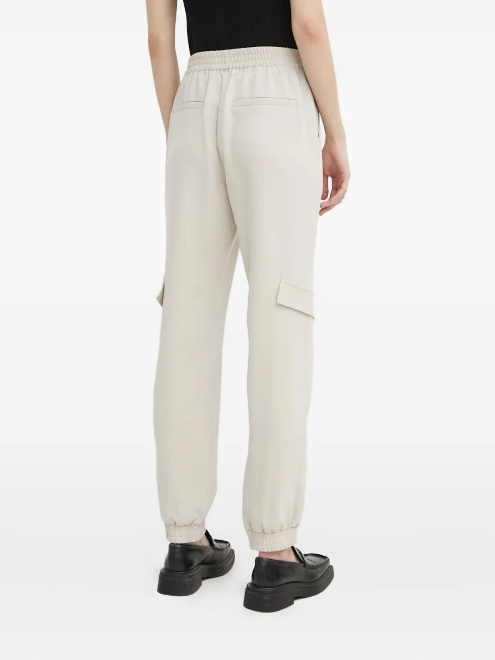 Bruuns Bazaar elastic-waist cargo track pants - Beige