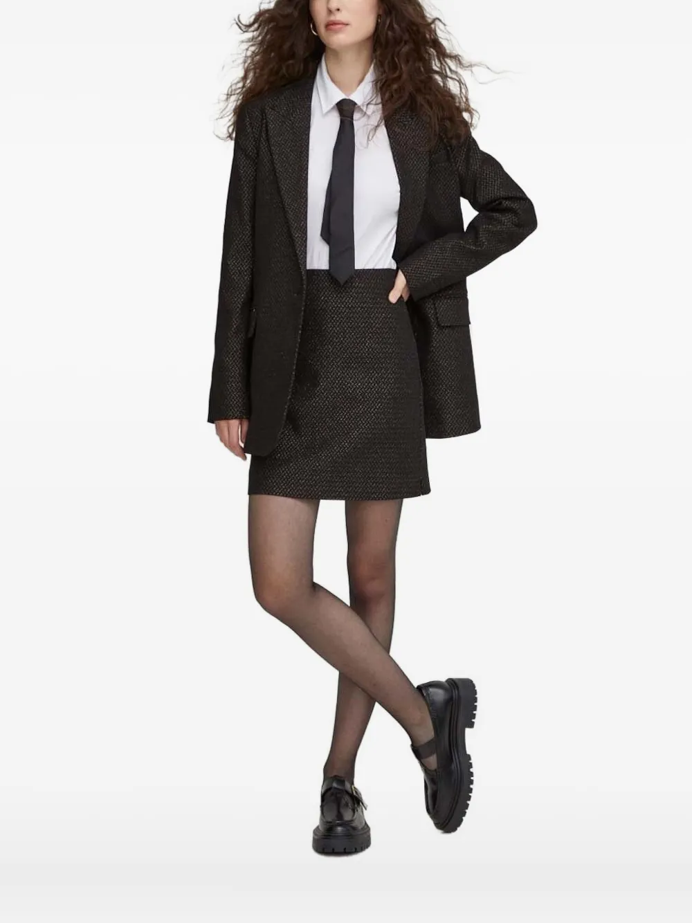 Bruuns Bazaar patterned blazer Zwart