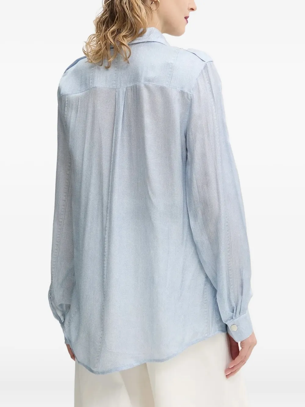 Bruuns Bazaar denim-print collared shirt | Shirts | Image 2