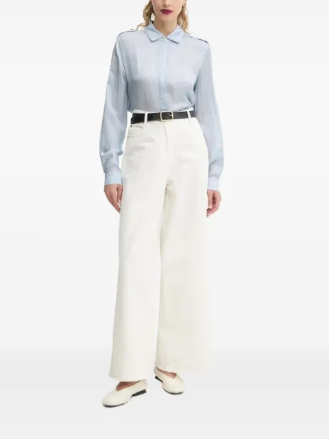 Bruuns Bazaar denim-print collared shirt