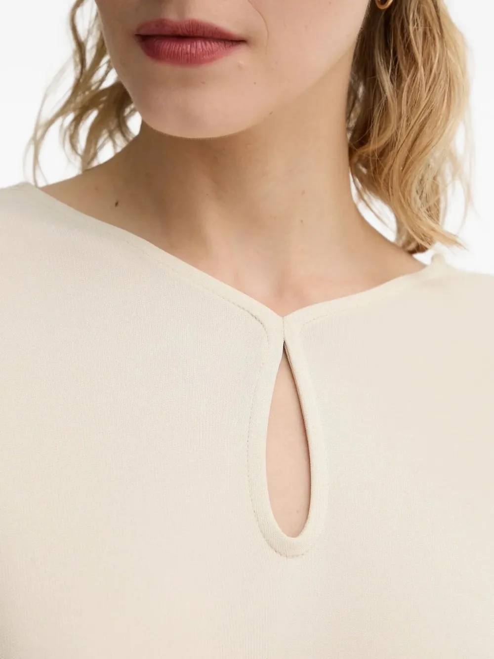 Bruuns Bazaar Keyhole-neckline Sleeveless Top In White