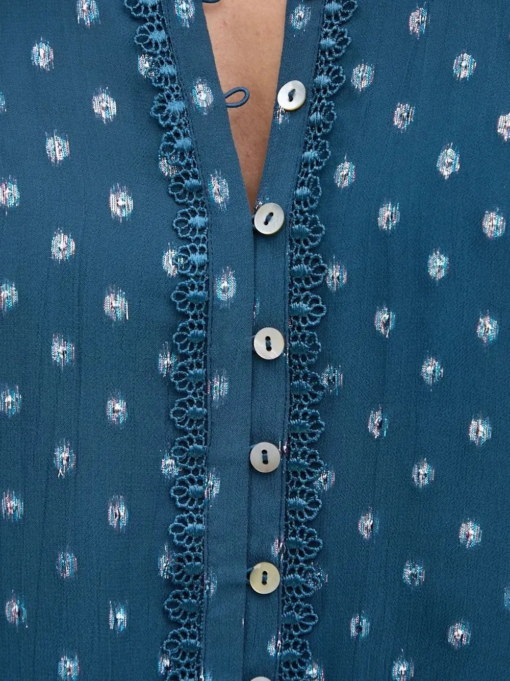Bruuns Bazaar Balloon-sleeve Shirt In Blue