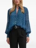 Bruuns Bazaar balloon-sleeve shirt - Blue