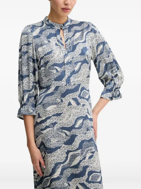 Bruuns Bazaar puff-sleeve abstract-print dress