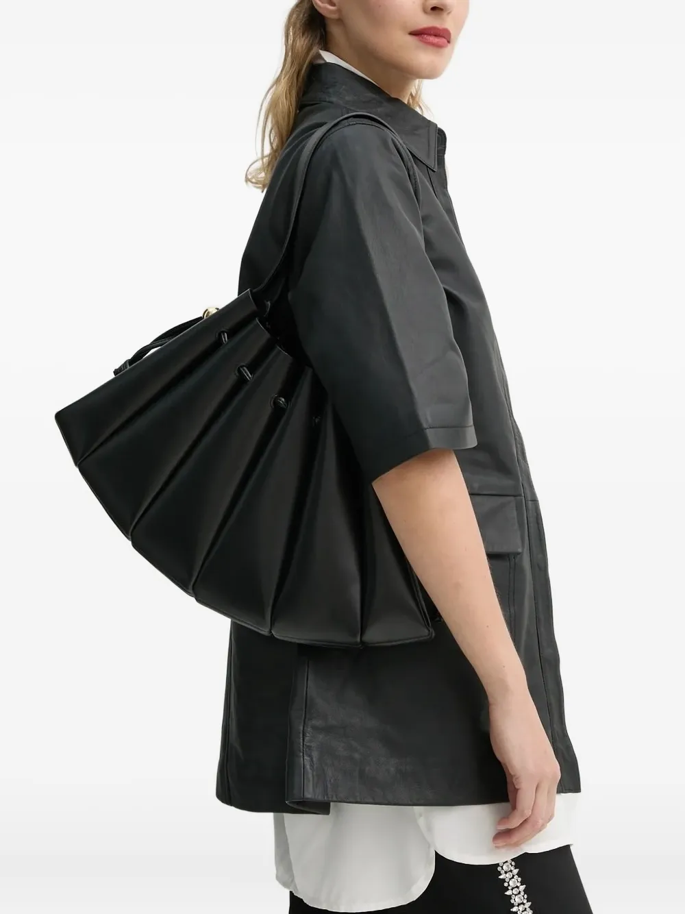 Bruuns Bazaar Shirtjack met korte mouwen Zwart