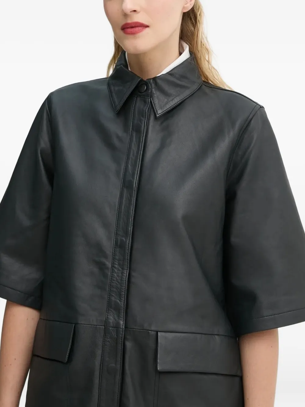 Bruuns Bazaar Shirtjack met korte mouwen Zwart