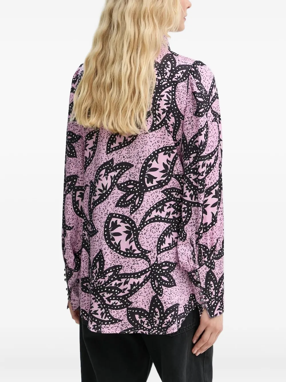Bruuns Bazaar Blouse met gestrikte hals - Roze