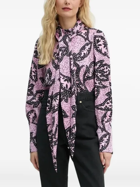Bruuns Bazaar blusa estampada con lazo en el cuello