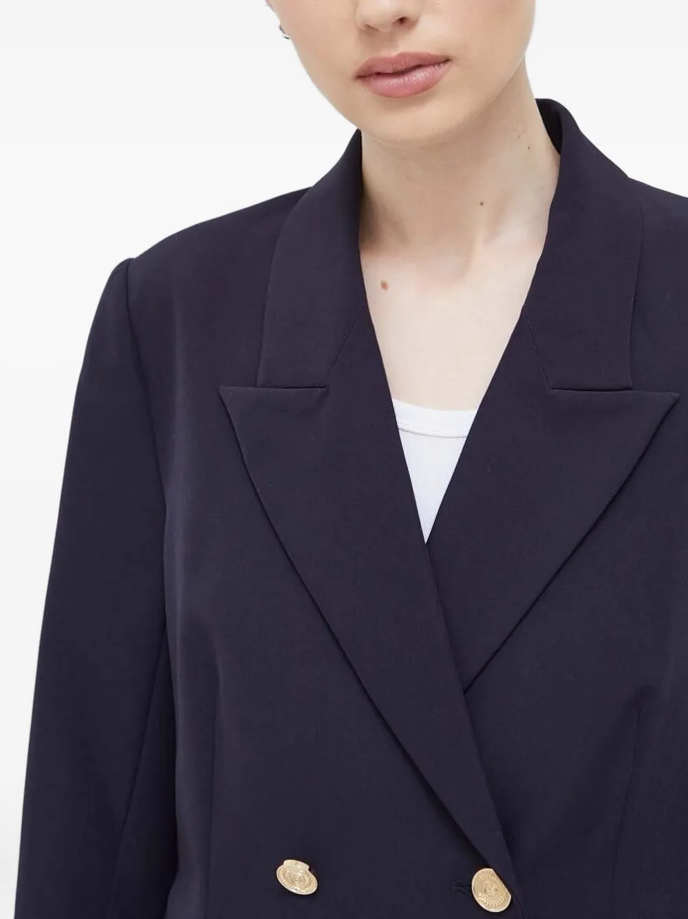 Bruuns Bazaar Rubysusbbtonya Double-breasted Blazer In Blue
