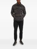 Billabong paisley-pattern fleece zip-up sweatshirt - Black