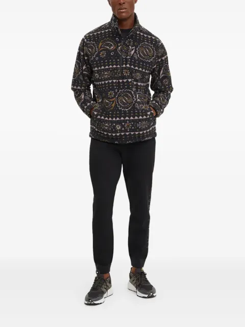 Billabong paisley-pattern fleece zip-up sweatshirt