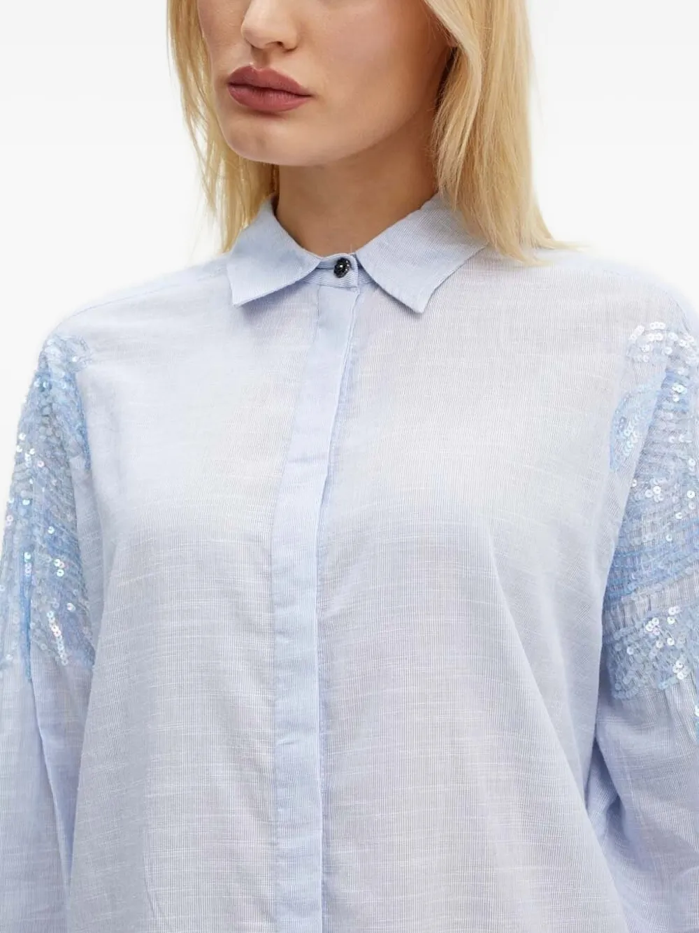 Bruuns Bazaar T-shirtjurk verfraaid met pailletten Blauw