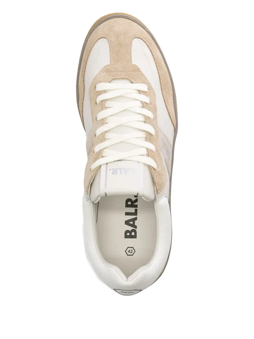 BALR. London Classic leren suède sneakers Beige