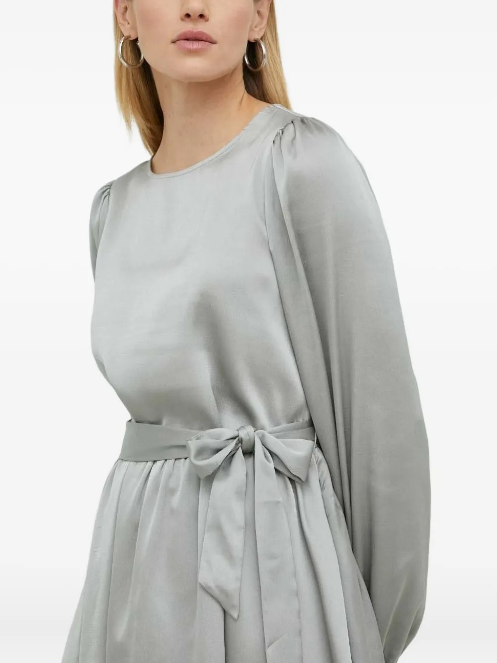 Bruuns Bazaar Jurk met pofmouwen Grijs