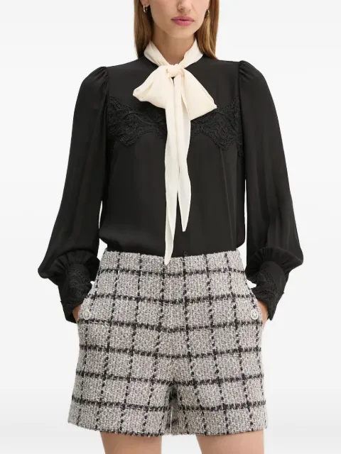 Bruuns Bazaar lace-insert bow blouse
