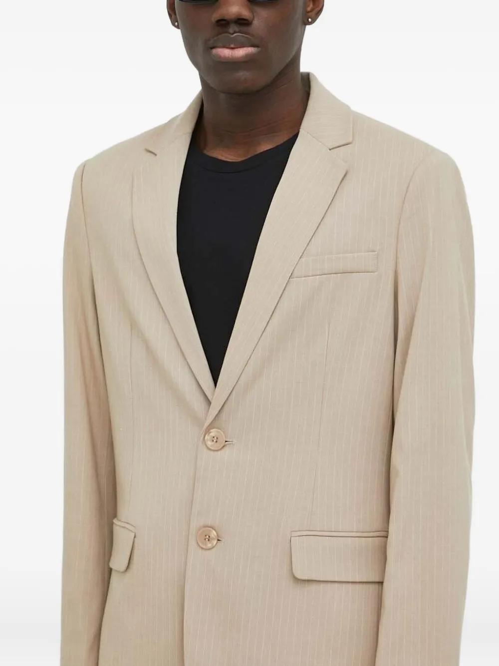 Bruuns Bazaar Pinstripe Single-breasted Blazer In Neutral