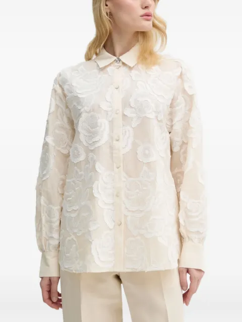 Bruuns Bazaar floral-embroidered shirt