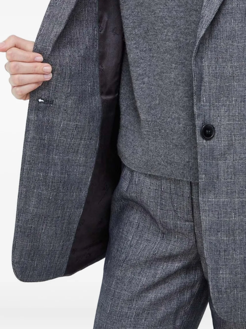 Bruuns Bazaar Blazer met enkele knoop Grijs