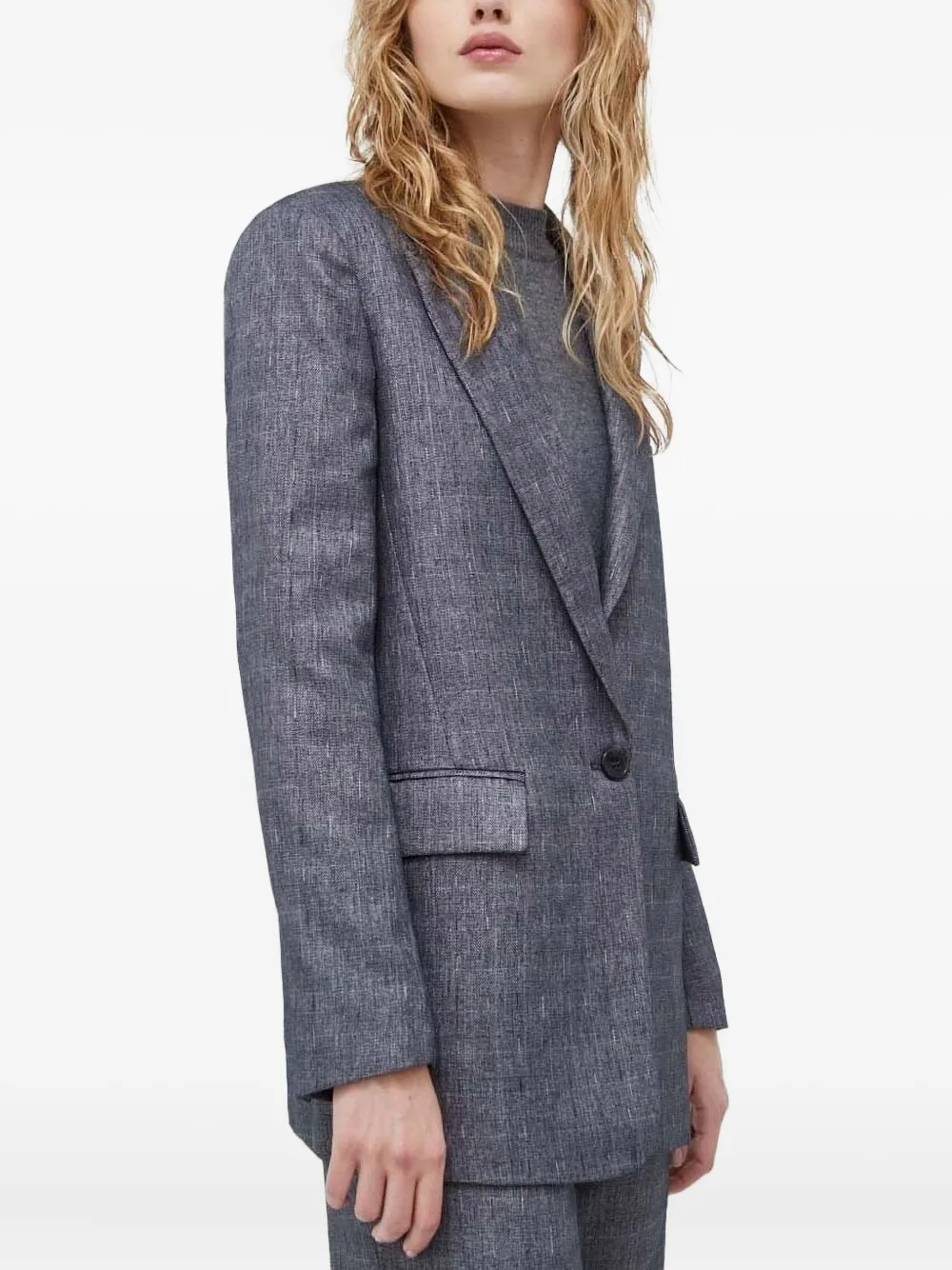 Bruuns Bazaar Blazer met enkele knoop Grijs