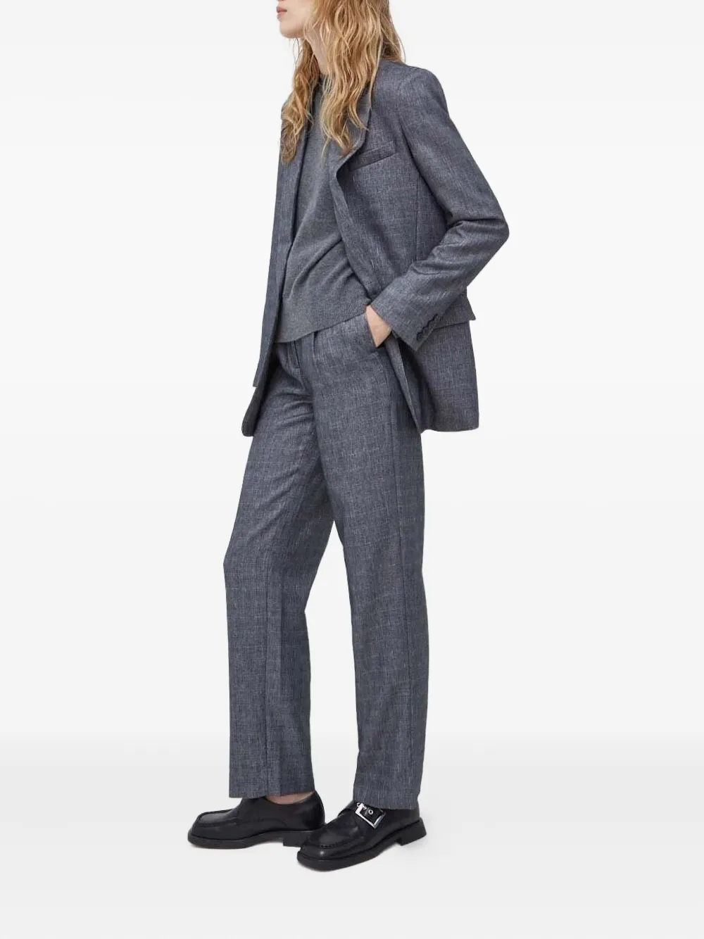Bruuns Bazaar Blazer met enkele knoop Grijs