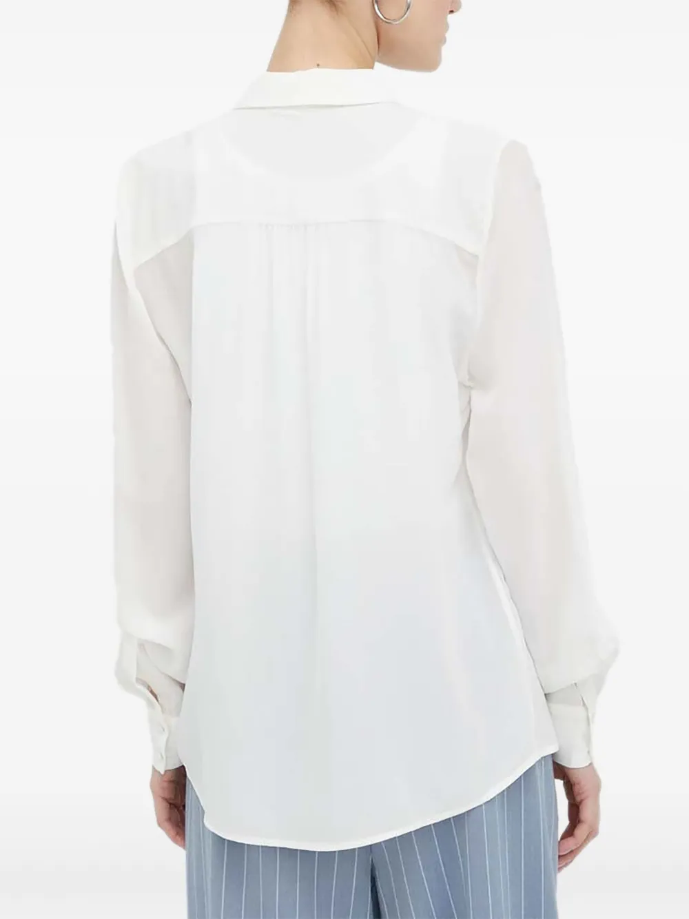 Bruuns Bazaar Blouse met puntige kraag - Wit