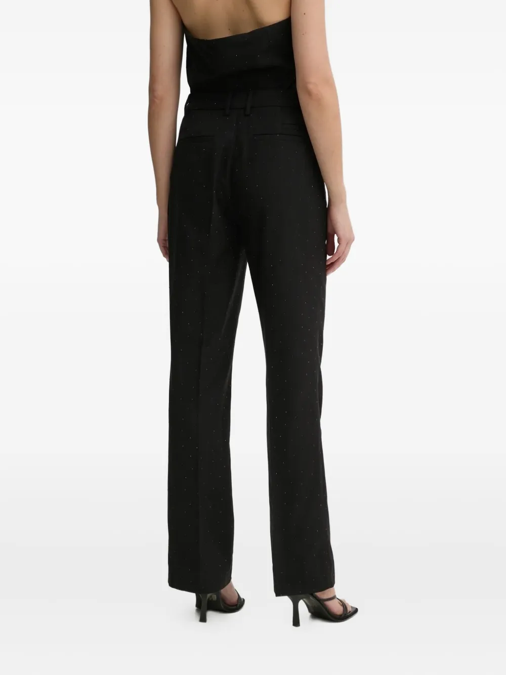 Bruuns Bazaar embellished straight trousers - Zwart